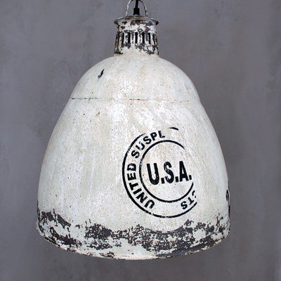 Groe Vintage Industrielampe Retro Creme - Wei