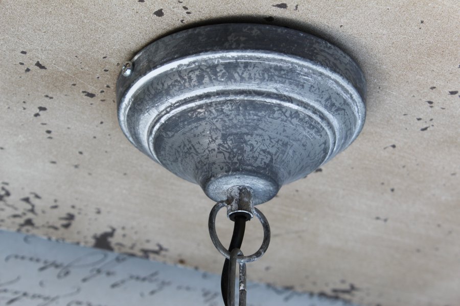 Zink Hängelampe Lampe antik Hängeleuchte shabby Vintage Metall Landhaus