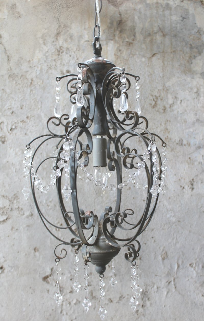 Kronleuchter Lüster Landhaus shabby chic antik Vintage Lampe Rost